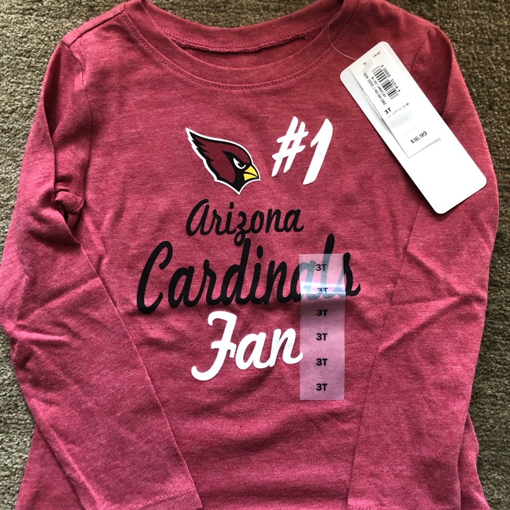 Little Girl’s Arizona Cardinals football #1 Fan Long sleeve shirt